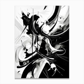 Transformation Abstract Black And White 12 Canvas Print