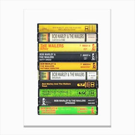 Bob Marley Albums - Cassette Print Canvas Print