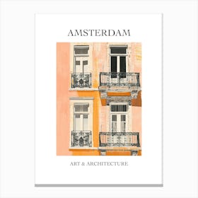 Amsterdam Travel And Architecture Poster 2 Canvas Print