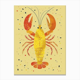 Yellow Lobster 3 Canvas Print