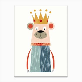 Little Baboon 2 Wearing A Crown Canvas Print