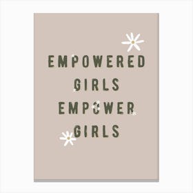 Empowered Girls Cream Canvas Print