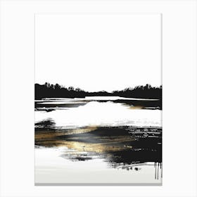 Black And White Abstract Painting 15 Canvas Print