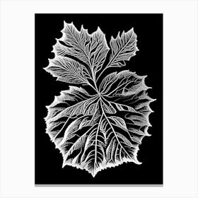 Perilla Leaf Linocut 2 Canvas Print