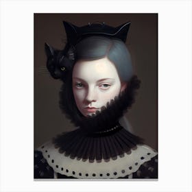 Miss Black Kitty Canvas Print
