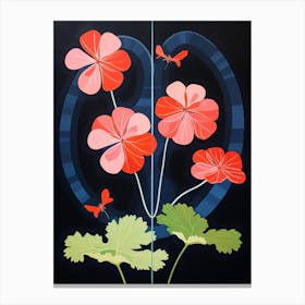 Geranium 1 Hilma Af Klint Inspired Flower Illustration Canvas Print