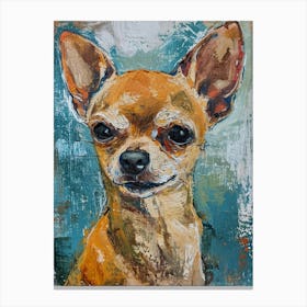 Chihuahua Acrylic Painting 8 Canvas Print