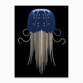 Comb Jellyfish Cartoon 5 Canvas Print