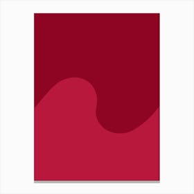 Magenta Minimal Wave Canvas Print