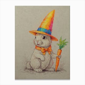 Rabbit In A Hat 3 Canvas Print