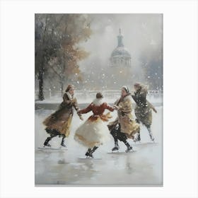 Ice Skating 2 Canvas Print