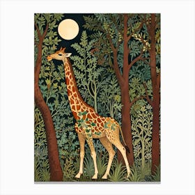 William Morris Giraffe In The Forest Canvas Print