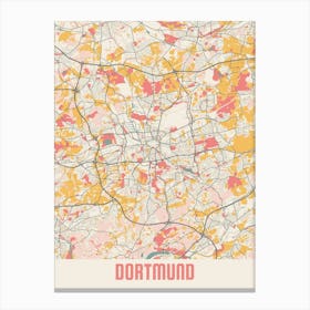 Dortmund Map Poster Canvas Print