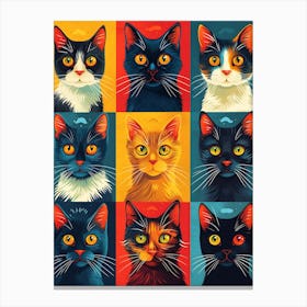 Cat Portraits Canvas Print