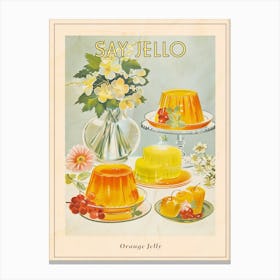 Orange Jelly Retro Advertisement Style 4 Poster Canvas Print