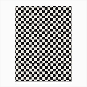 Checkmate Black White Canvas Print