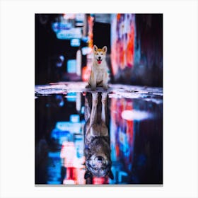 Teen Wolf Puddle Canvas Print