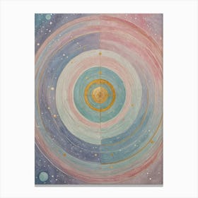 Pastel Concentric Circles Canvas Print