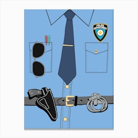 Police Shirt Canvas Print