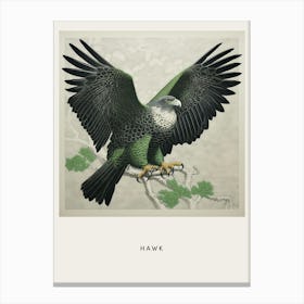 Ohara Koson Inspired Bird Painting Hawk 3 Poster Canvas Print