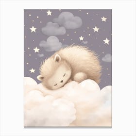 Sleeping Baby Porcupine Canvas Print