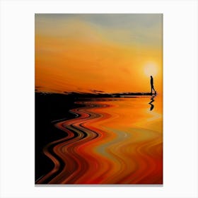 Sunset At The Beach 3 Canvas Print