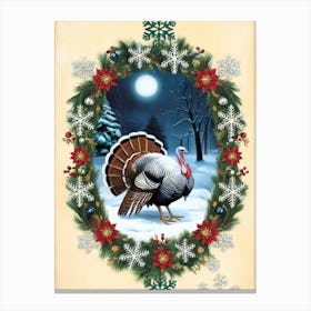 William Morris Turkey In A Wreath Canvas Print