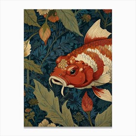 Koi Fish Style William Morris 2 Canvas Print