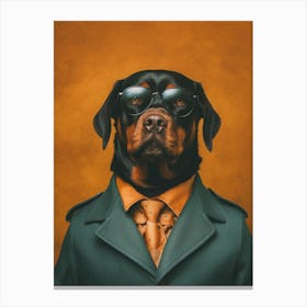 A Rottweiller Dog 8 Canvas Print