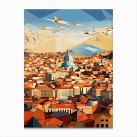 Vienna, Austria, Geometric Illustration 4 Canvas Print