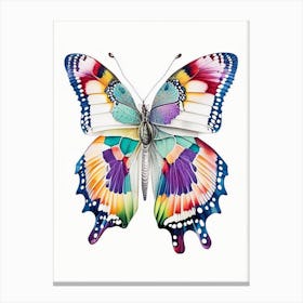 Butterfly Outline Decoupage 1 Canvas Print