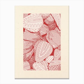 Duotone Strawberry Canvas Print