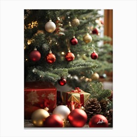 Splendid Christmas tree Canvas Print