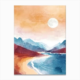 Landscape Watercolor Painting Canvas Print