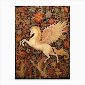 Pegasus Tapestry Style Floral Canvas Print