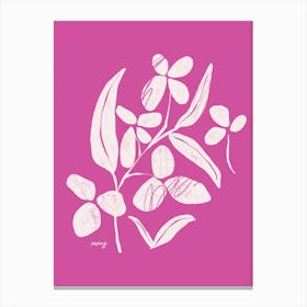 Abstract Floral Pink    Canvas Print