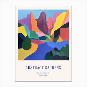 Colourful Gardens Garden Of The Gods Usa 3 Blue Poster Canvas Print