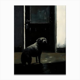 Dog In The Dark Canvas Print