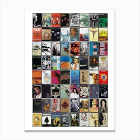 1990s Music Print - Original Cassette Covers Canvas Print