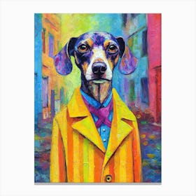 Stylish Dog Strokes; A Purrsonal Canvas Canvas Print