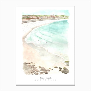 Bondi Beach Australia Travel Canvas Print