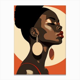 African Woman With Earrings 1 Canvas Print