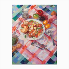 Panzanella Salad Still Life Painting Canvas Print