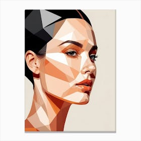 Minimalism Geometric Woman Portrait Pop Art (16) Canvas Print