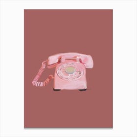 Pink phone Canvas Print