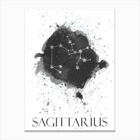 Sagittarius Zodiac Sign - paint splat constellation Leinwandbild