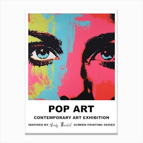 Poster Eyes Pop Art 4 Canvas Print