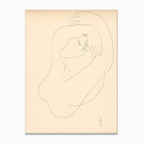 A Woman With Her Hands Raised Above Her Head, Mikuláš Galanda Canvas Print