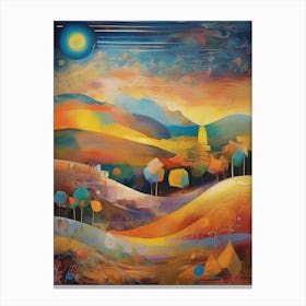 Landscape At Dusk Canvas Print