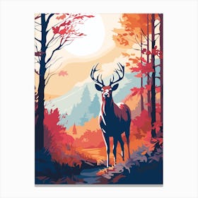 Deer In The Forest Canvas Print